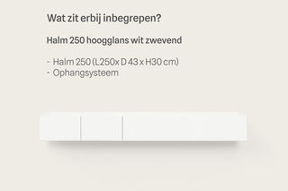 Tv-meubel, RAAT, Halm 250, Hoogglans wit